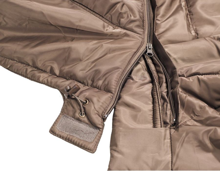 kamizelka  us puchowa z kapturem brązowa s