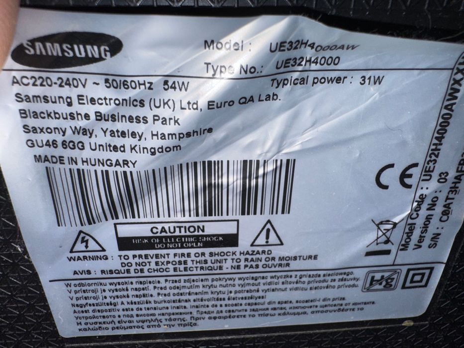 Sprawny telewizor Samsung UE32H4000