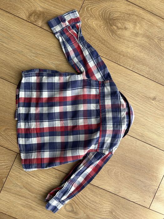 Koszula w czerwono granatową krateczkę