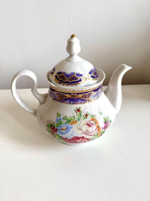 Bule e prato de porcelana Depos T. Limoges