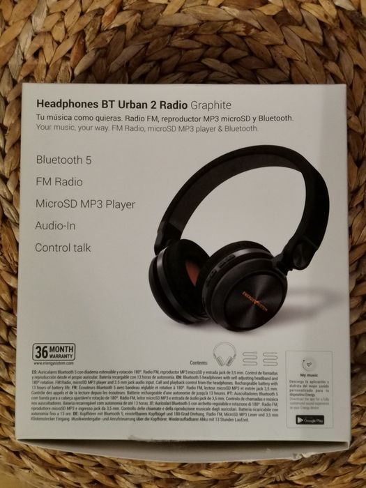 Auscultadores headphones Energy Sistem BT Urban 2