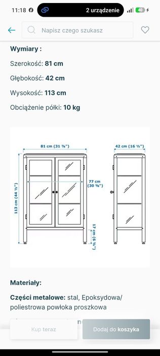 Witryna szklana Fabrikor
