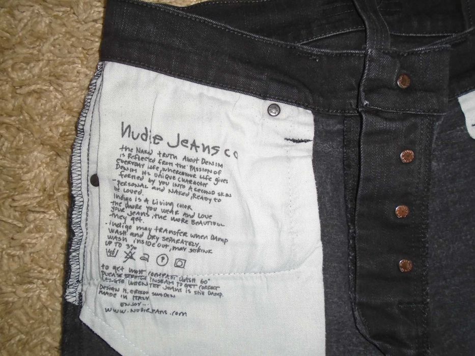 Джинсы Nudie Jeans co Italy W32-34 L34 Сделано в Италии