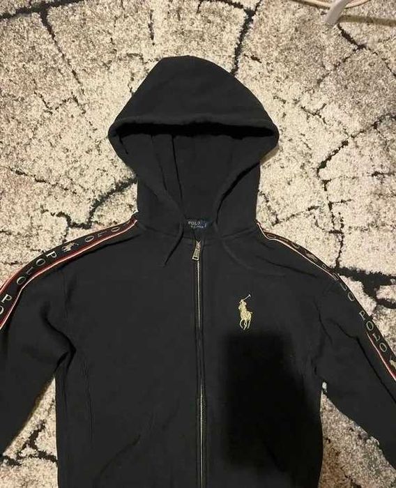 Bluza Zip hoodie Ralph Lauren big logo swoosh basic old money cyber