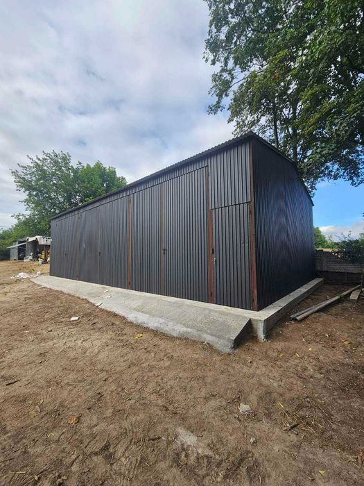 Ocynkowany Garaż Blaszany  Wiata Garażowa - Hala Blaszana  - GRZYWSTAL