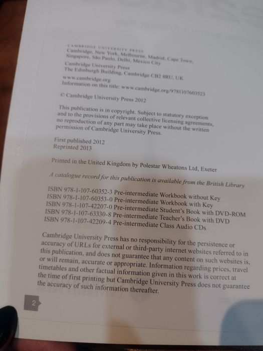 Ćwiczenia Face2 Face pre- intermediate