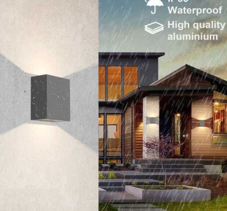 Klighten 2 szt lamp ściennych LED wewnątrz na zewnątrz 7W wodoodporne