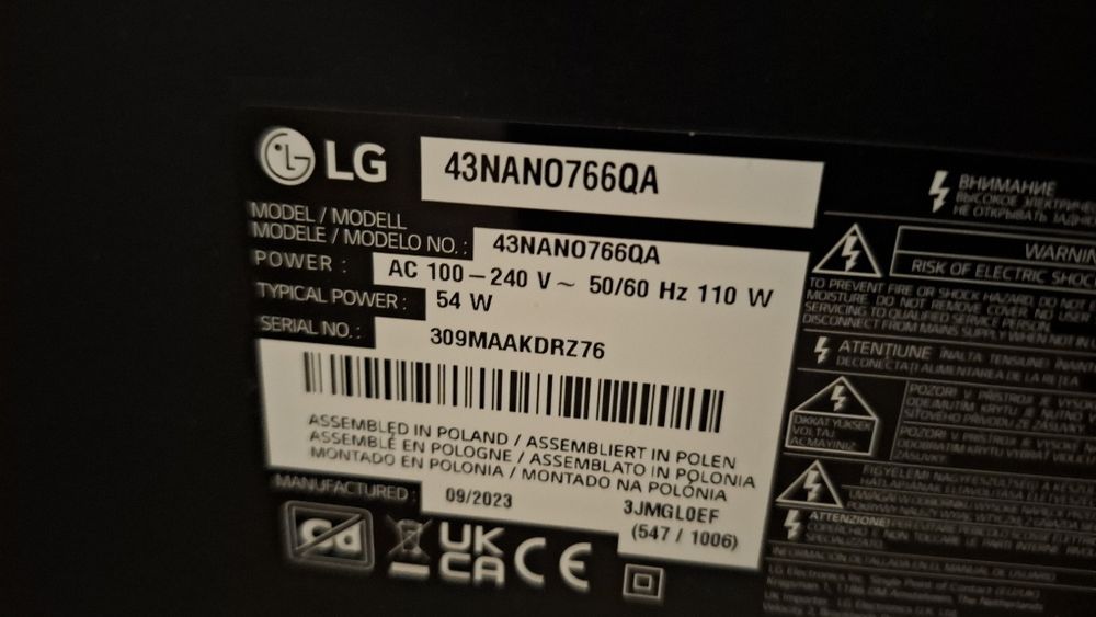 Tv LG 43 polegadas