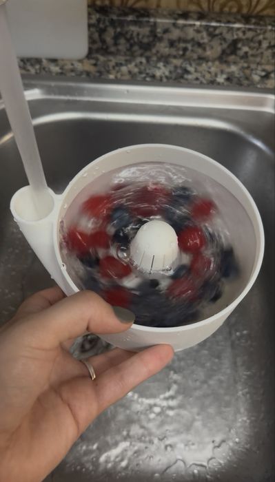 Lava-Frutas Giratório com Jacto de Água - Lava e Seca em Segundos!