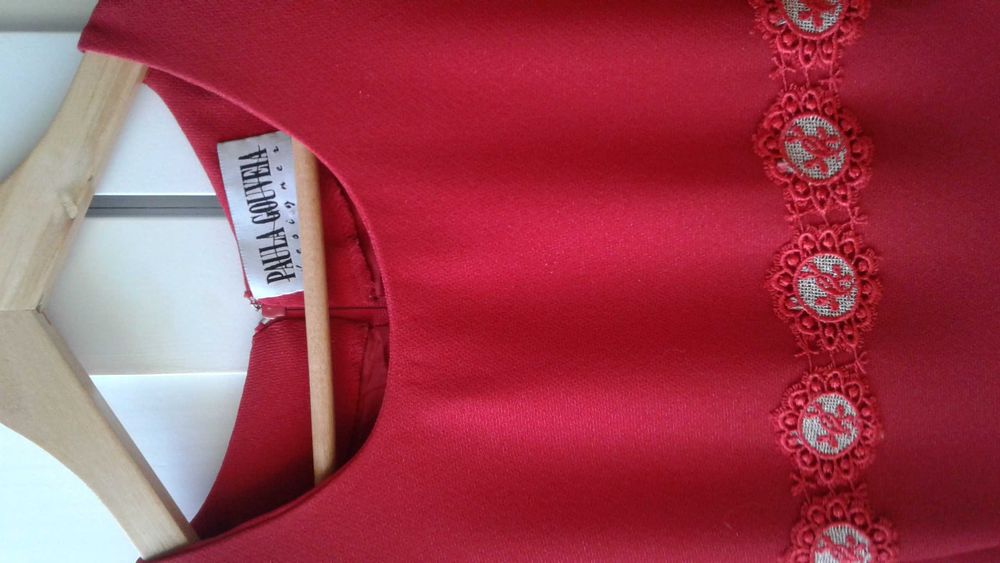 Vestido vermelho cerimónia