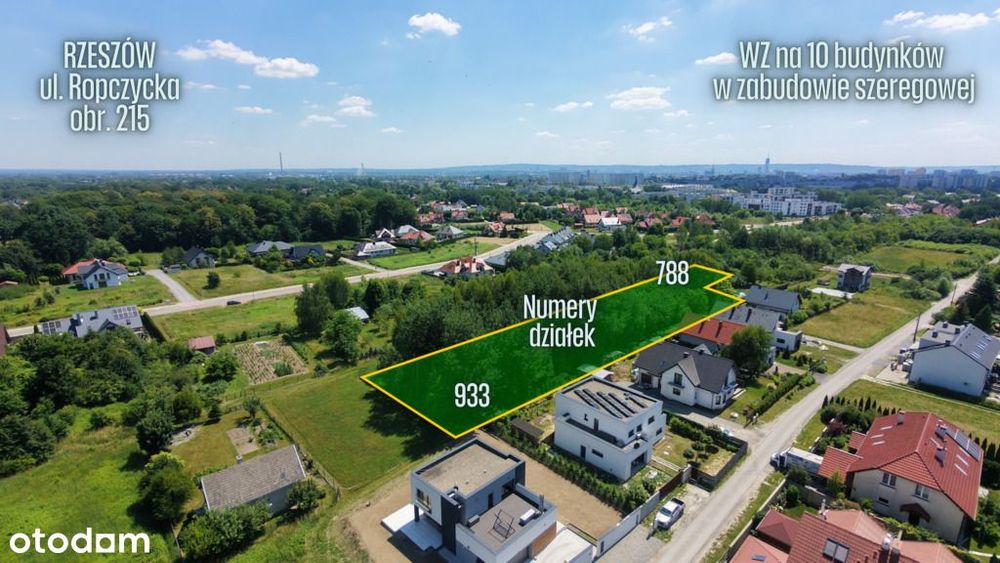 Działka inwestycyjna z WZ na 10 szeregówek
