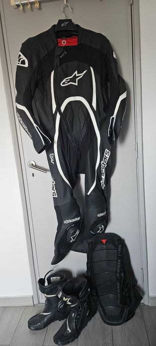 Fato Alpinestar NOVO + botas + protetor das costas