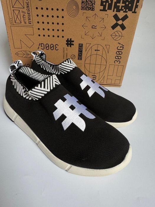 Nowe buty wsuwane unisex trampki RENS czarne 45