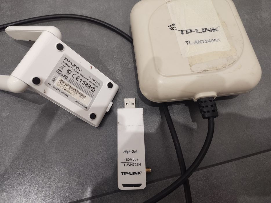 TP Link dwie karty sieciowe usb i antena