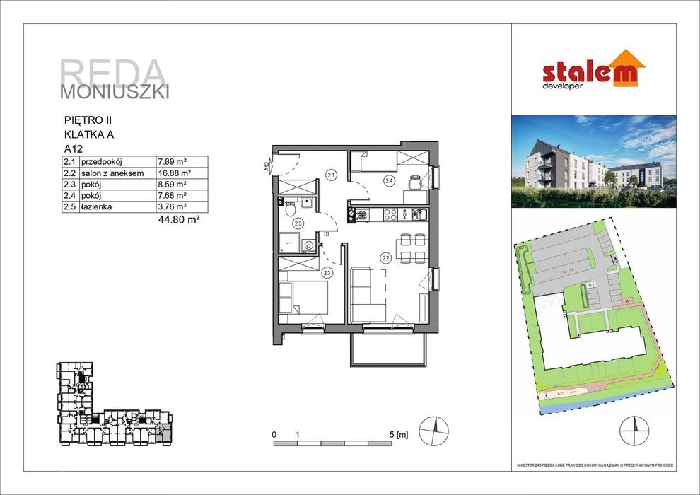 Nowe 3 Pokojowe 44,80M2 I Osiedle Moniuszki