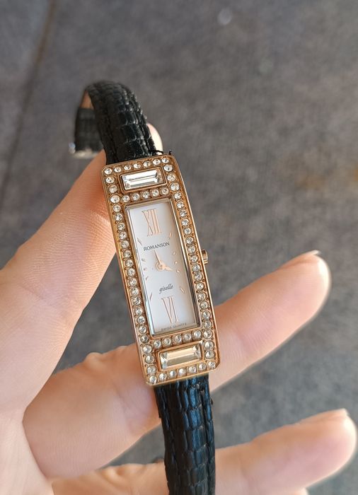 Жіночий годинник Romanson Giselle Sapphire Crystal 23K Gold Plated оригінал, женские часы  Романсон