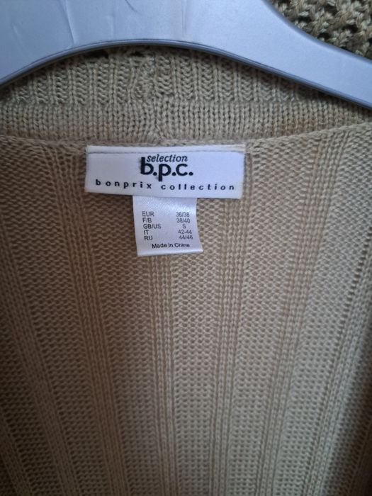 Sweter długi beżowy Bonprix r. 36/38