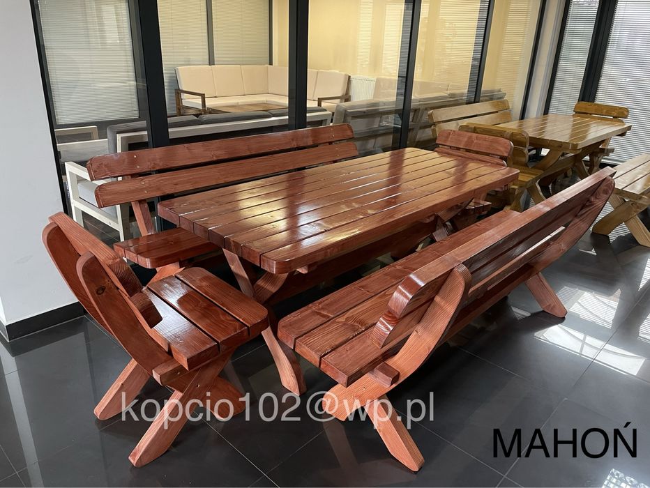 Meble ogrodowe drewniane olchowe 200cm wysylka