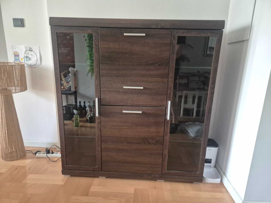 Witryna/komoda LED - kolor wenge - bardzo dobry stan