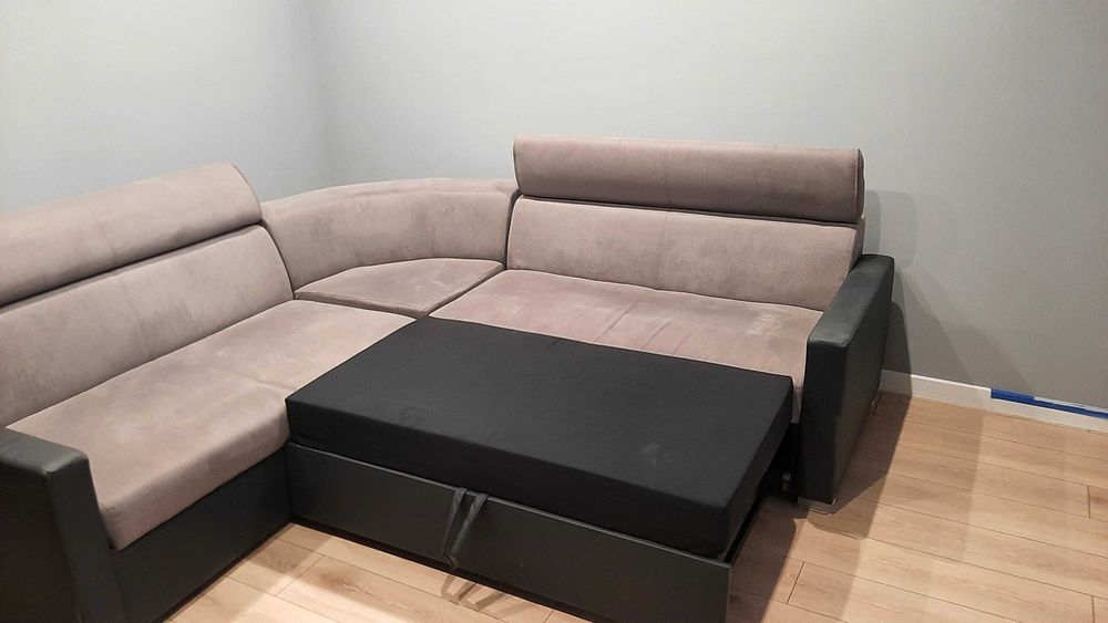 Sofa narożna szara