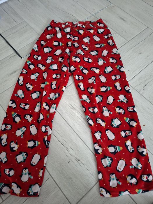 Spodnie frotte w pingwiny rozmiar S 10-12 lat
