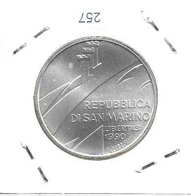 San Marino - - 1.000 Lire - 1990 - - Passado Futuro - - Moeda de Prata