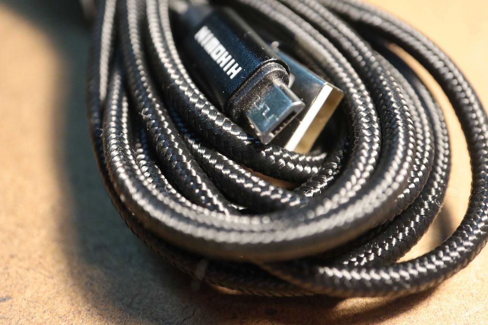 Cabo Micro USB Extra Longo (3 Metros) – Nylon Reforçado – Novo