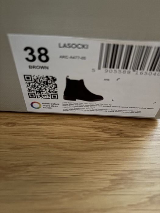 Trzewiki botki Lasocki z CCC r. 38 czekoladowe nowe jesienne