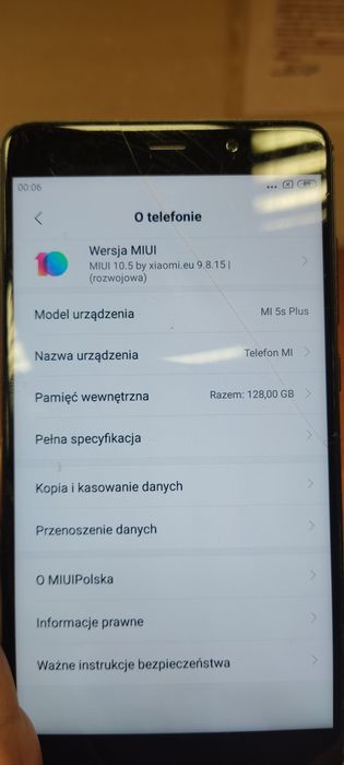 Sprzedam smartfon Xiaomi Mi 5Plus oraz drugi uszkodzony gratiss