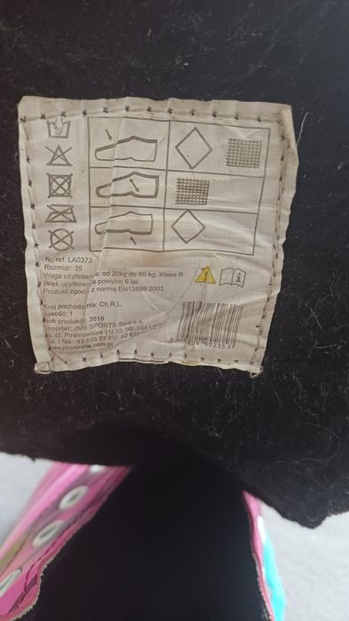 Wrotki JMS z butem na 4 kołach z butem, r. 35