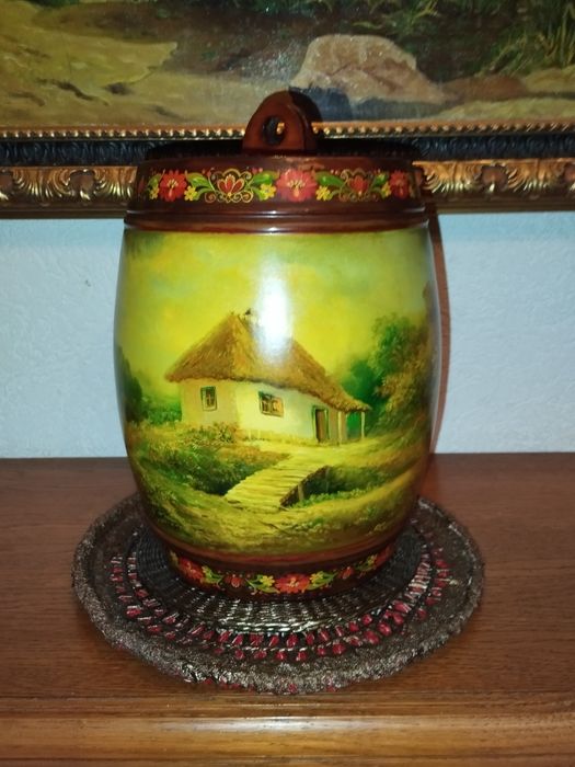 Дерев'яна бочечка. Розписна ручна авторська робота 2008 р.