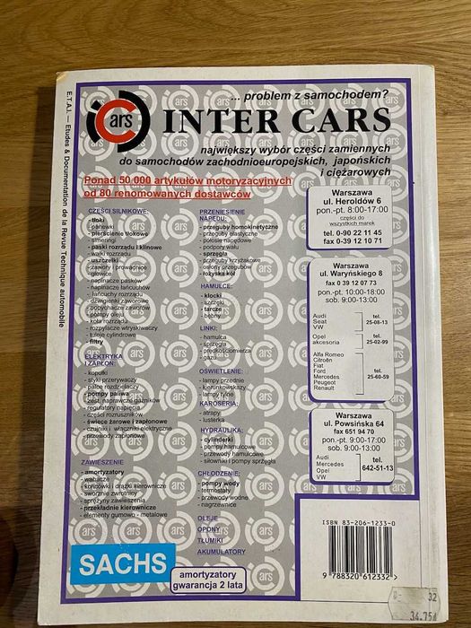 Serwisówka FIAT UNO – obsługa i naprawa (od modeli 1989)