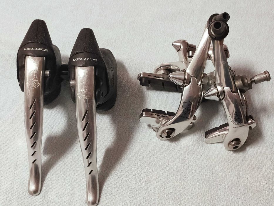 Vintage 1996 Campagnolo grupo Veloce 3x8v e rodas Atlanta 1996