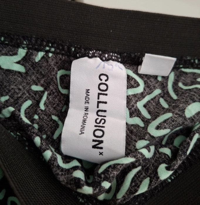 Collusion spódnica midi 38 M next lato tatuum naree h&m z wiskozy zielona