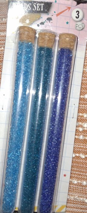 Бісер бисер в тубусах набор 3шт