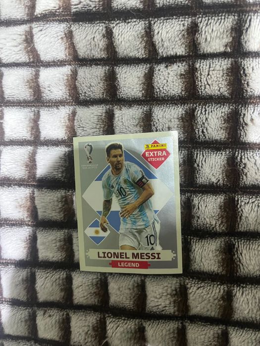 Lionel Messi Legend Extra Sticker do Mundial do Qatar 2022 da Panini