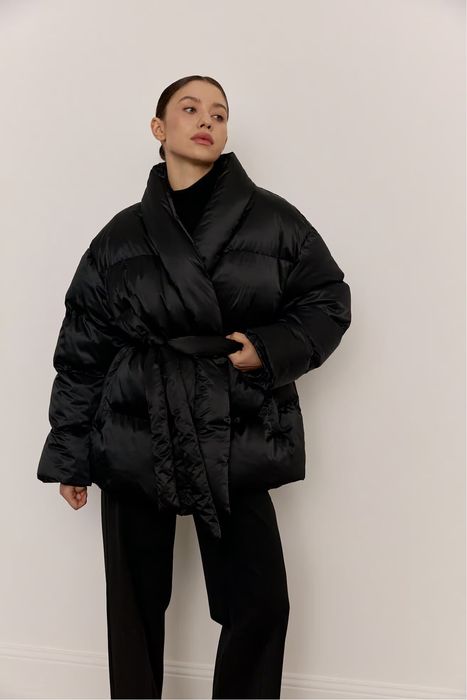 Пуховик подовжений з поясом Vloria S