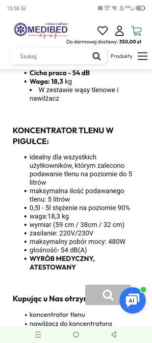 Koncentrator tlenu