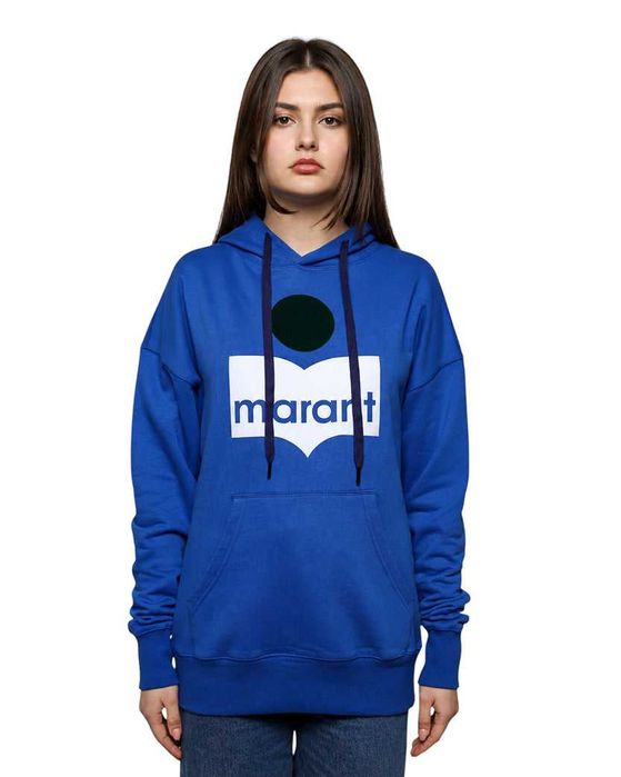 Худі Isabel Marant Étoile Mansel flocked-logo hoodie Neon Pink \ Ecru/Red \ Blue \ Grey/Green/Blue \ Raspberry Pink \ Rosewood