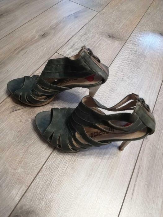 Buty Maccioni skóra naturalna, zielone r. 36