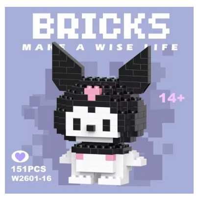 Kuromi Figurka Klocki konstrukcyjne 3D + pudełko instrukcja