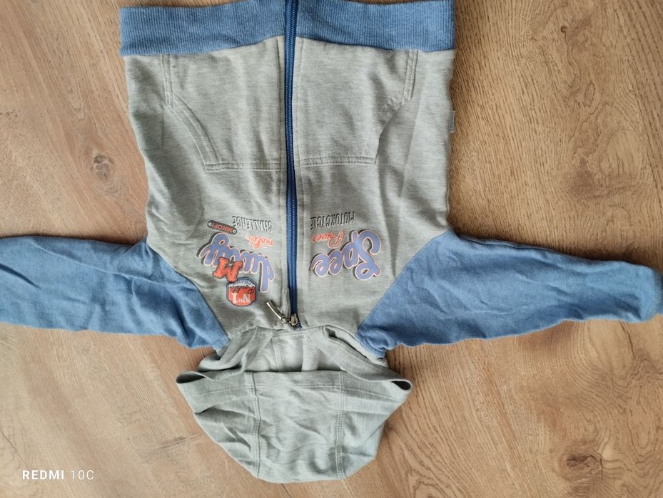 Bluza na zamek z kapturem rozmiar 86