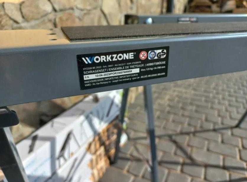 МІЦНИЙ 2шт металевий козлик складний стіл верстак Workzone Бельгія