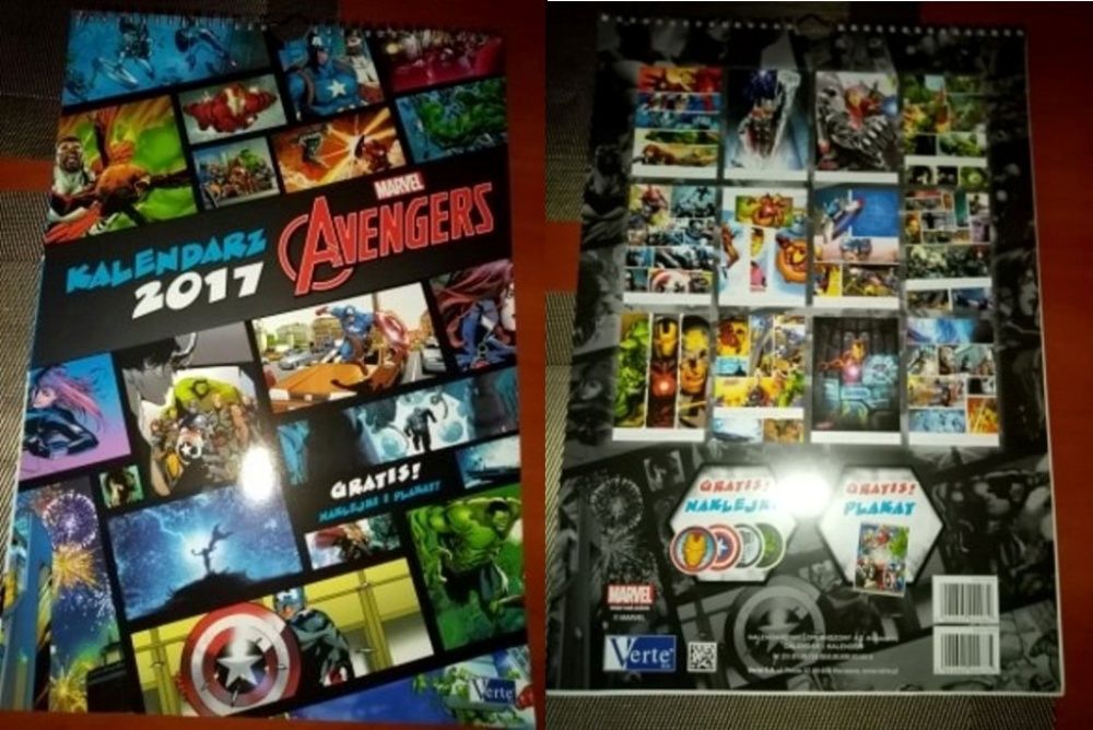 MARVEL AVENGERS 2 Kalendarze Unikaty Gratis wysyłka
