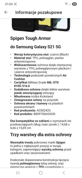 Etui Spigen Tough Armor do Samsung Galaxy S21 5G