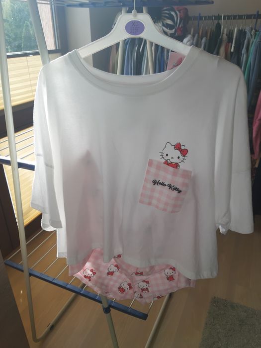Piżama primark XL hello Kitty spodenki krótkie koszulka tshirt limited