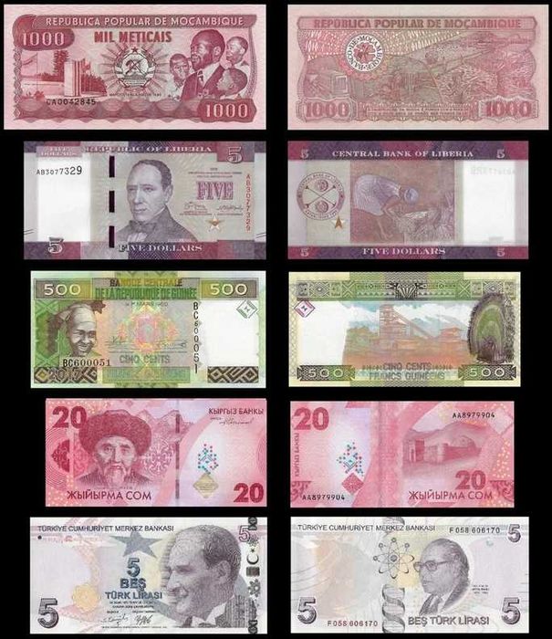 Mega Lote de 50 Notas Mundiais Diferentes - 100% Novas UNC (L10)