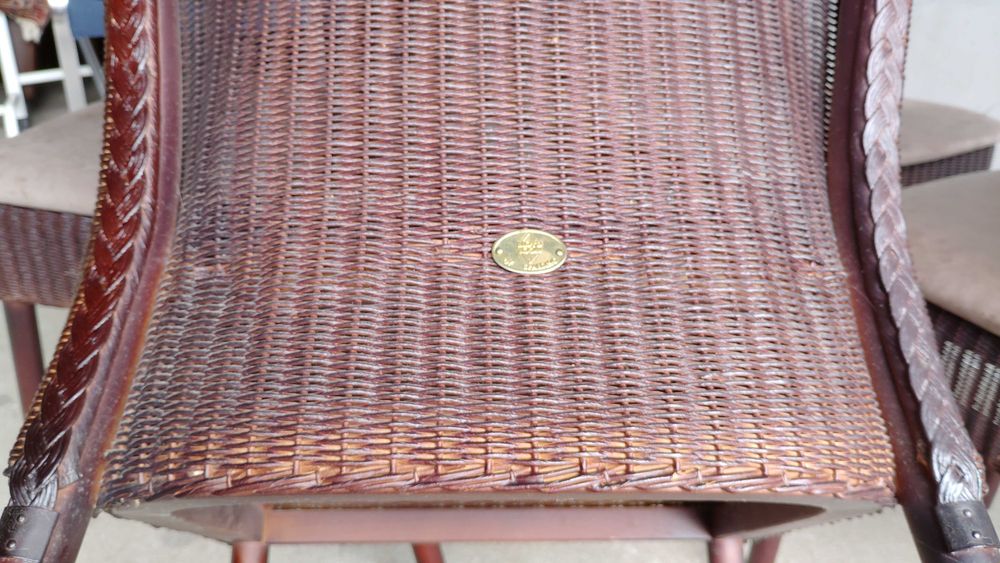 Brytyjskie krzesła rattanowe Lloyd Loom