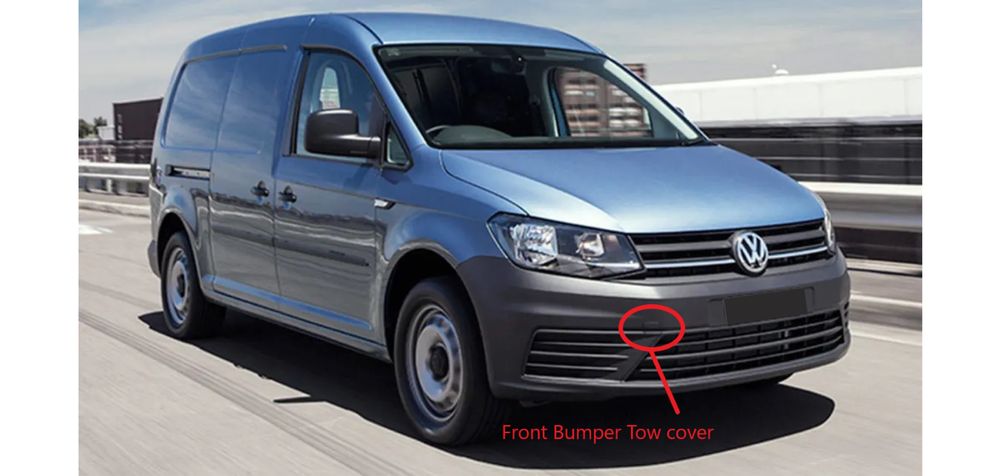Заглушка у передній бампер VW caddy 2015 на 3д друці