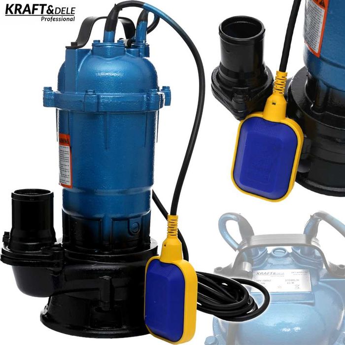 KRAFTDELE Pompa Do Wody Brudnej Szamba Rozdrabniaczem 2850w 21000l/H 230V KD754